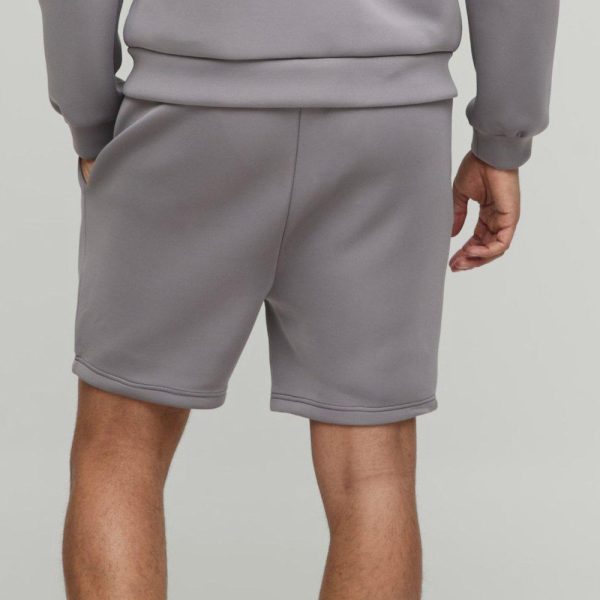 Slim Fit Bonded Scuba Short Length Pintuck Shorts - Image 2