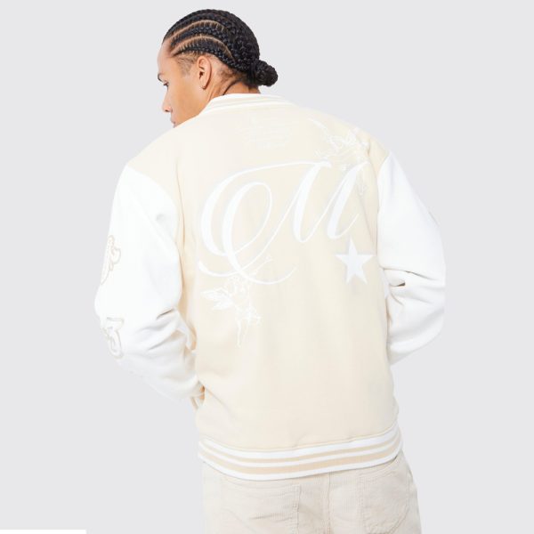 Members Club Applique Varsity Jacket - Image 2