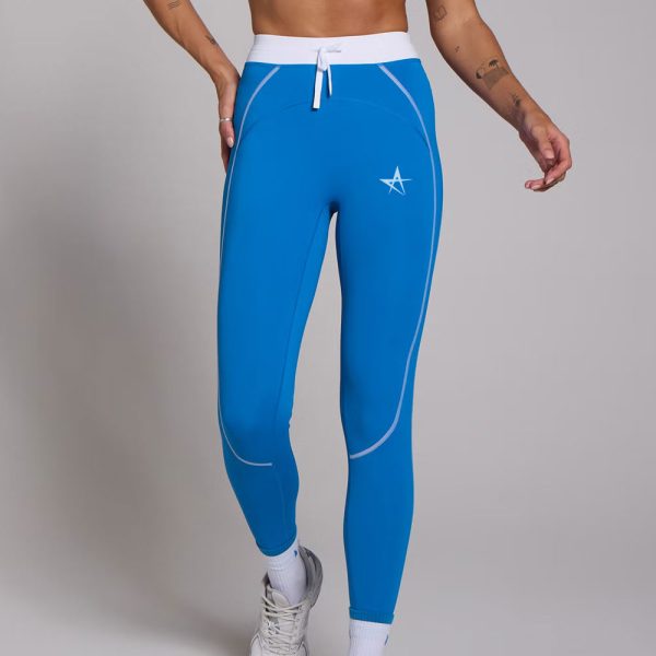 Abstract Leggings - Marine Blue