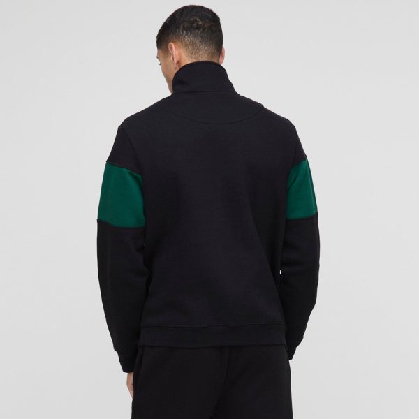 Regular Fit Man Official Colour Block Zip Funnel Neck Sweat - Image 2